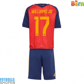 Billiga Spanien Nico Williams #17 Hemmatröja Barn VM 2026 Kortärmad (+ Korta byxor)